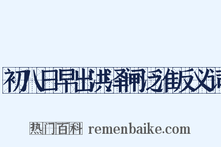 初八日早出洪泽闸泛淮反义词是什么意思的图片